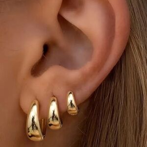 Elegant Gold Teardrop Earrings